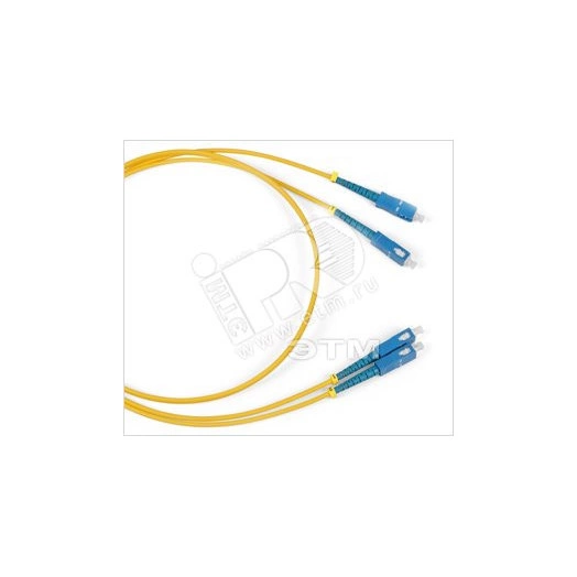 Патч-корд волоконно-оптический (шнур) SM 9/125 (OS2) SC/APC-SC/APC 2мм duplex LSZH 1м