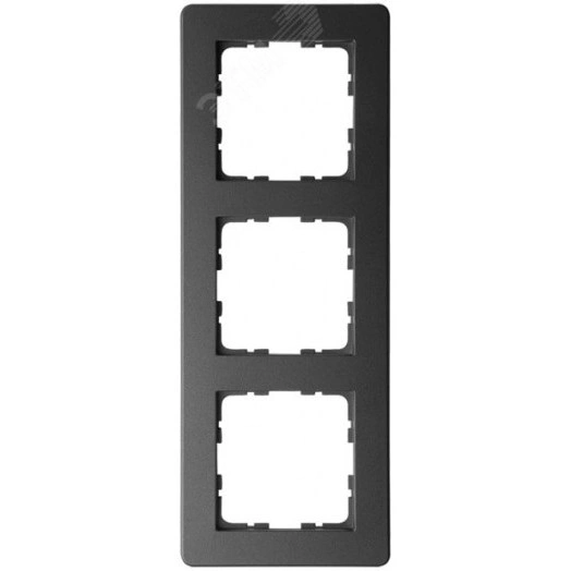 Рамка G-Flex 3-постовая, цвет черный матовый (soft touch)