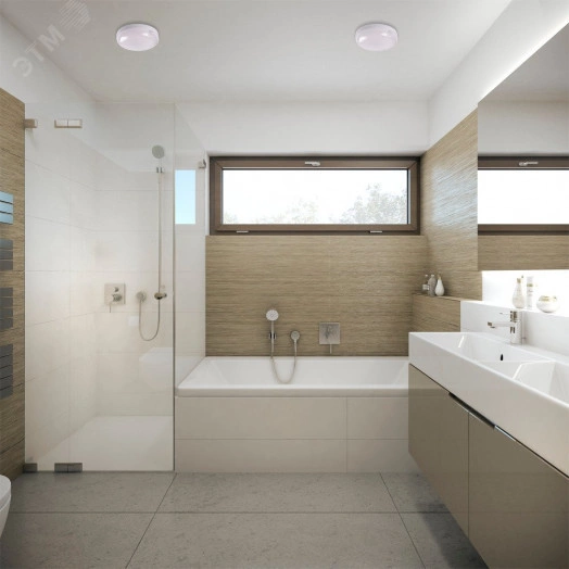 Светильник светодиодный ДБП-10W 4000K 600Лм круглый пластик прозр. IP65 Jazzway