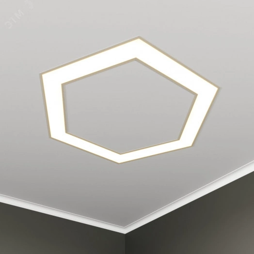 Светильник светодиодный RVE-LBX-HOLE-HEXA-1430-V (Шестиугольник с отв. 1430х1242х100мм S80мм 102Вт встраиваемый 4000K Белый)