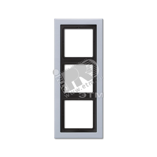 Рамка 3-я для горизонтальной/вертикальной установки  Серия- LS-Design  Материал- металл  Цвет- алюминий
