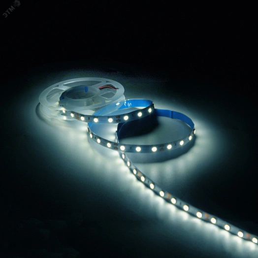 Лента светодиодная LED 5050/60-SMD 10 Вт/м 700 Лм/м 4000К белый IP20 12 В DC 10 мм (катушка 1 м) Basic Gauss