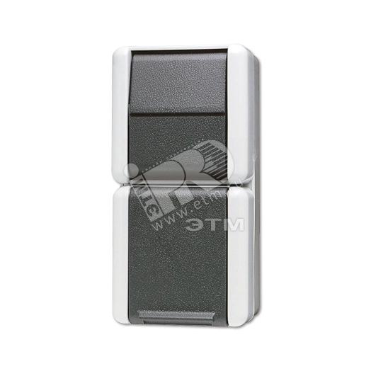 Комбинация - розетка и однополюсный выключатель  для накладного монтажа IP44