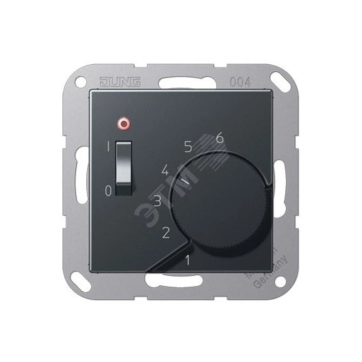 Накладка для регулятора температуры воздуха помещений  Серия A500  Материал- термопласт  Цвет- матовый антрацит