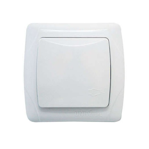 Розетка 1-м СП Маргарита 16А IP20 с заземл. с крышкой бел. UNIVersal М0029