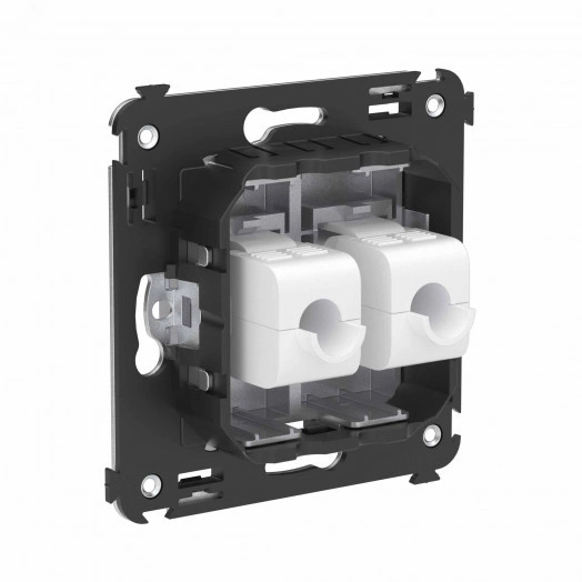 Avanti Компьютерная розетка RJ-45 без шторки в стену, кат.6А двойная,  Закаленная сталь