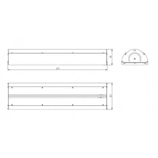 Светодиодный светильник Diora Angar TR80 135/21000 Д прозрачный 4K