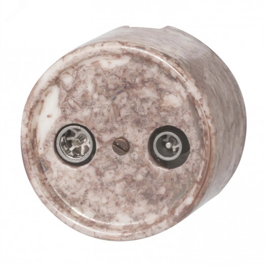 Розетка Лизетта R/TV-SAT оконечная, керамика, цвет мрамор