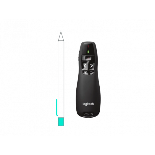 Презентер беспроводной R400, 5 кнопок, радиоканал, черный