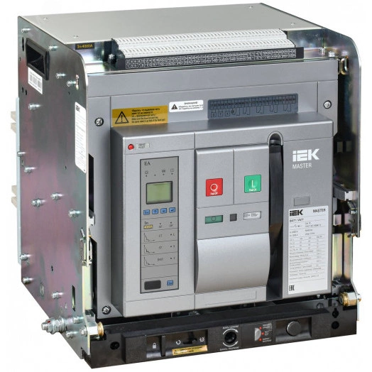 Воздушный автоматический выключатель переменного тока ВА77 выдвижного исполнения 3 полюса типоразмер F 85кА 3200А EA с набором аксессуаров: мотор привод катушка включения катушка отключения MASTER IEK
