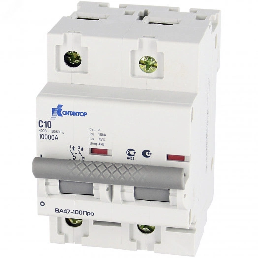 Выключатель автоматический двухполюсный 50А С ВА47-100Про 10kA