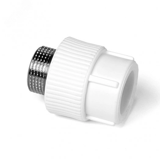 Муфта комбинированная 40 х 1 1/4' НР под ключ полипропиленовая PPR белый