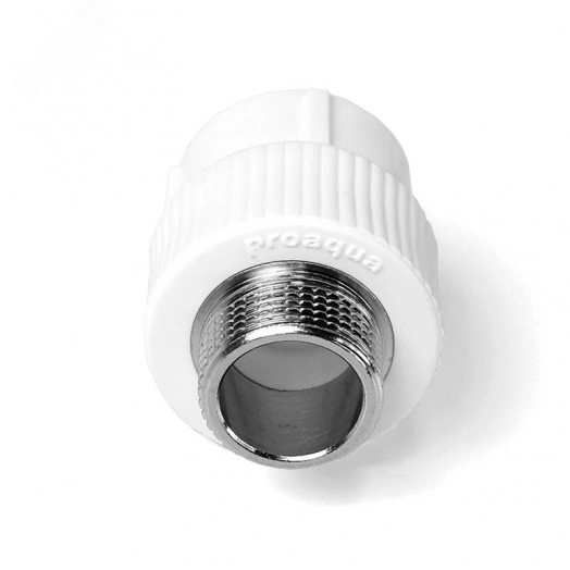 Муфта комбинированная 40 х 1 1/4' НР под ключ полипропиленовая PPR белый