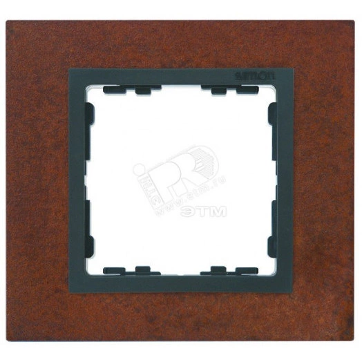 Рамка на 2 поста, S82N, окалина - графит (металл им.)