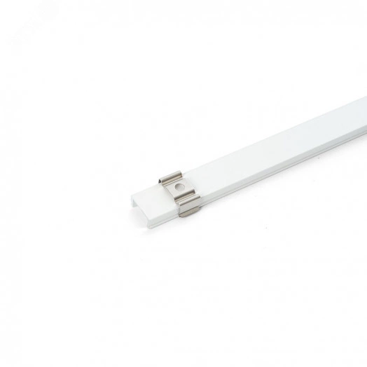 Профиль накладной алюминиевый белый 2м матовый экран 2 заглушки 4 крепежа для светодиодных лент Feron