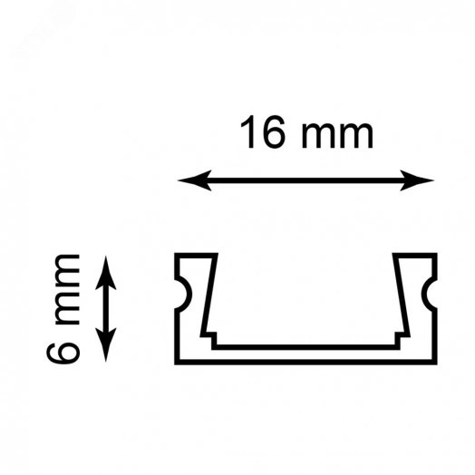Профиль накладной алюминиевый белый 2м матовый экран 2 заглушки 4 крепежа для светодиодных лент Feron