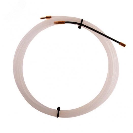 Протяжка кабельная (мини УЗК в бухте), 5 м нейлон, d=3 мм, латунный наконечник