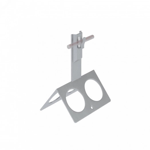 Коньковый держатель зажимной с широким основанием для прутка D 5-8 мм H100 мм CU