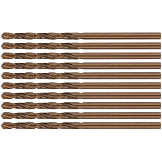 Сверла по металлу HSS с добавкой кобальта 5% Профи 2.5 мм (10 шт)