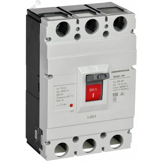 Выключатель автоматический ВА66-39 3Р 630А 35кА GENERICA