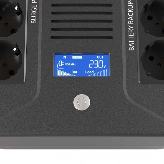 Источник бесперебойного питания line-interactive, Info PDU, 1000 ВА/600 Вт, 1/1,8xSchuko,  LCD, 1x9Aч