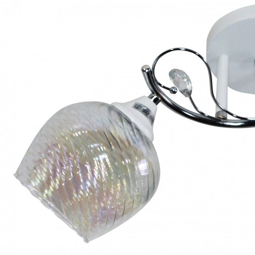 Светильник 11306-7/2 бел.хром (Плафон 8310) НПБ 01-2х60-136 Е27 ИУ Светильник потолочный