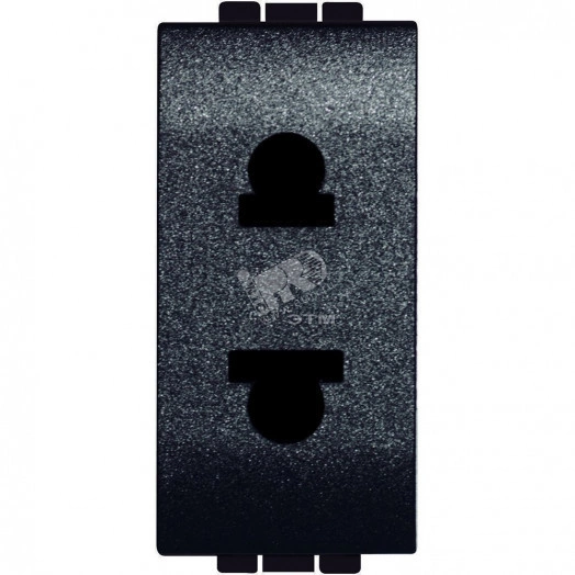 Розетка 2П 16A 127/230В закрытые контакты Евро-американский стандарт 1 модуль