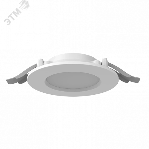 Светильник светодиодный DL-01 Slim 100 мм 8 Вт 3000 К CRI90 120x37 мм IP65/40 RAL9003 белый муар с рассеивателем опал