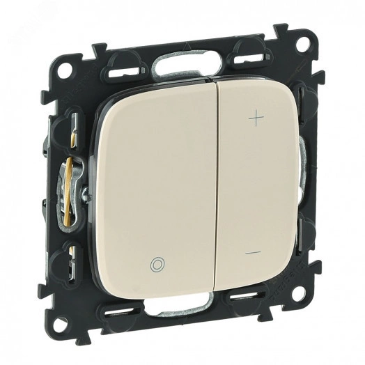 Valena ALLURE Светорегулятор кнопочный универсальный 400Вт без нейтрали С лицевой панелью Слоновая кость