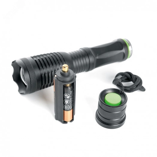 Фонарь светодиодный аккумуляторный USB ZOOM алюминий