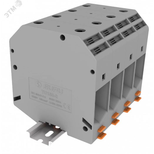 Клемма TU 1-1 винтовая, сечение 150 мм. кв., серая