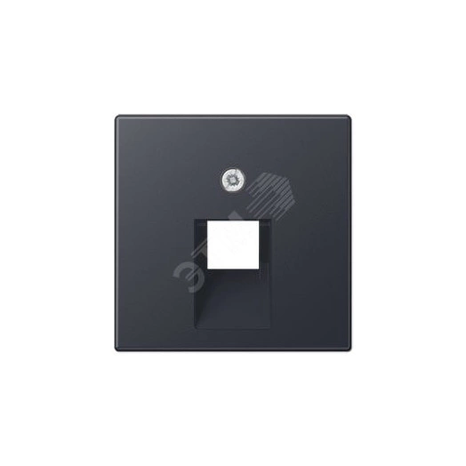 Накладка 1-ой телефонной/компютерной розетки  IAE/UAE (1 x 8-пол.)   Серия A500  Материал- термопласт  Цвет- матовый антрацит
