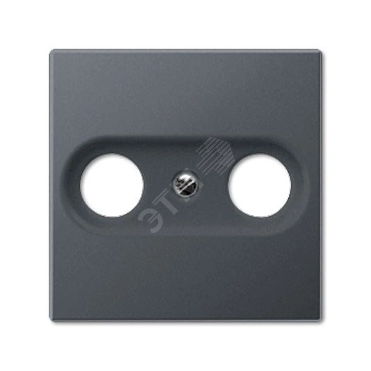 Накладка для телевизионной розетки (TV-FM)  Серия- Eco Profi. Материал- термопласт  Цвет- антрацит (крашеный).