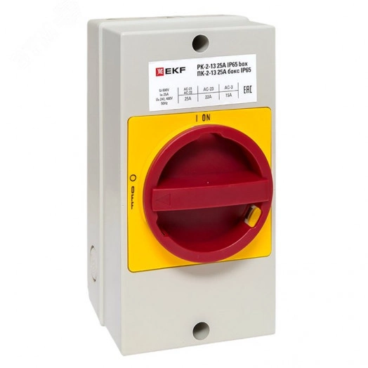 "ПК-2-13 25А 3P ""ВКЛ-ВЫКЛ"" блок. в боксе IP65 EKF"