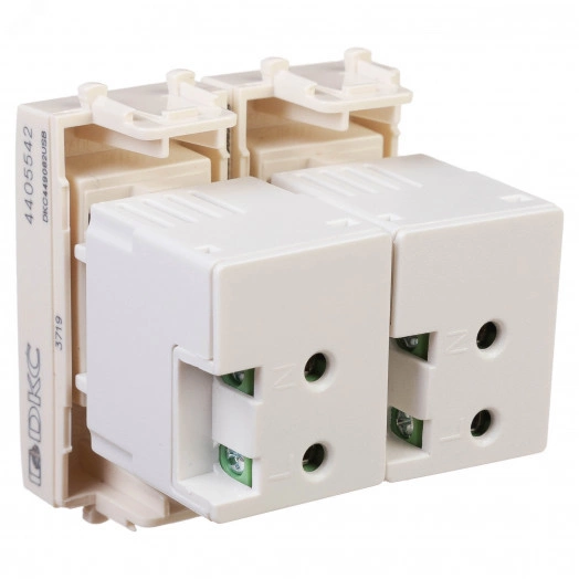 Avanti USB зарядное устройство ''Ванильная дымка'', 2.1А, 2 модульная