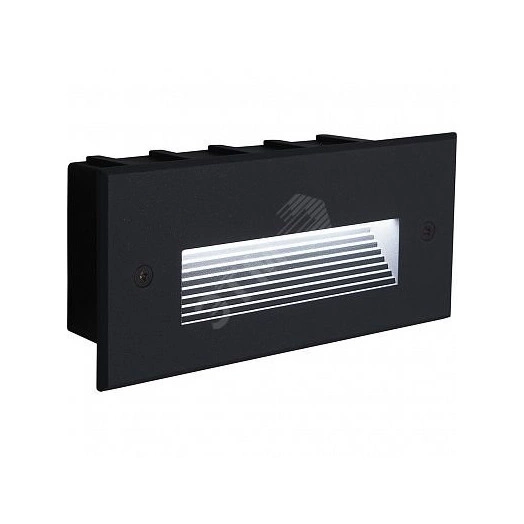 Светильник светодиодный ДВУ-5w 4000К IP65 прямоугольник черный