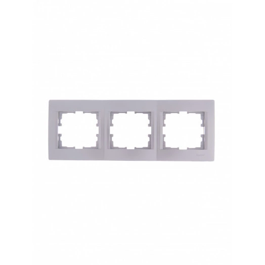 KARINA Рамка 3-ая горизонтальная б/вст матовое серебро (10шт/120шт)
