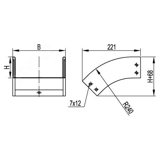 Угол CD 45 вертикальный внешний 45 градусов 200х80 в комплекте с крепежными элементами и соединительными пластинами