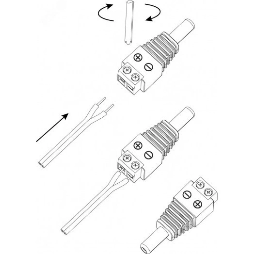 Разъем R-DC02 DC питания штекер 2. 1х5. 5 с клеммной колодкой