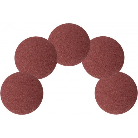 Круги шлифовальные сплошные (липучка), алюминий-оксидные, 125 мм, 5 шт Р 36