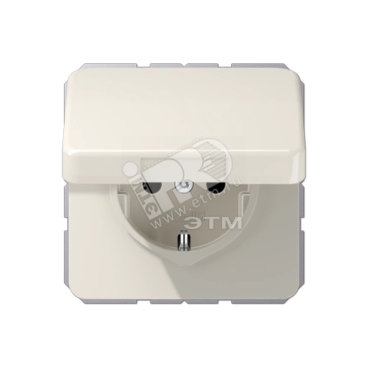 Крышка откидная для штепсельных розеток и изделий с платой 50?50 мм  слоновая кость