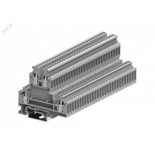 Клемма UKD 2-2 винтовая 2-уровневая, сечение 4 мм. кв., серая