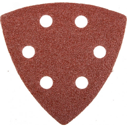 Треугольник шлифовальный на липучке 6 отверстий, Р60