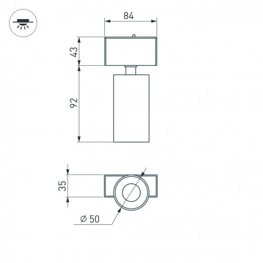 Светильник MAG-SPOT-45-R85-5W Day4000 (WH, 20 deg, 24V) (, IP20 Металл, 3 года)