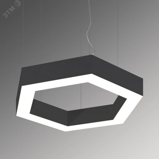 Светильник светодиодный RVE-LBX-HOLE-HEXA-500-P (Шестиугольник с отв. 500х433х100мм S80мм 30Вт Подвесной 4000К Белый)