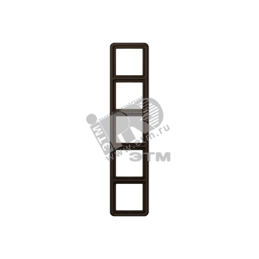 Рамка 5 постов универсальная коричневая