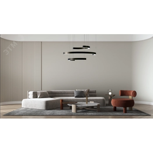 Светильник светодиодный ДСО-12Вт 4000К Enso C черный