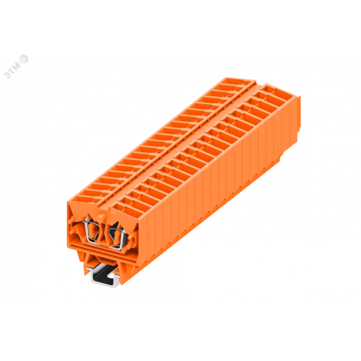 Клемма TB 1-1 на DIN-15, фронт.подключение, сечение 2,5 мм. кв., оранж