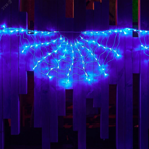 Занавес светодиодный фигурный Радуга-1 3,1х0,4м 4 подвеса 288 светодиодов Синий свет Провод прозрачный ULD-E3104-288/DTK BLUE IP20 RAINBOW-1