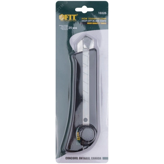 Нож технический 25 мм усиленный, эластичн.корпус, с вращ.прижимом ''Профи''